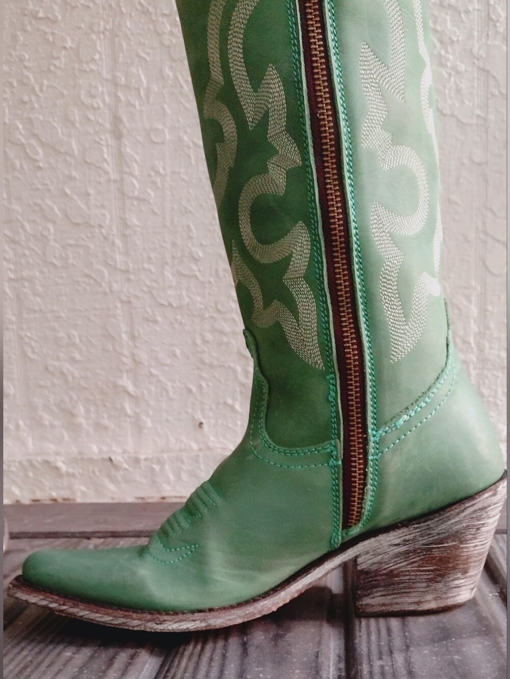 Liberty Black Allyssa Vegas Green Over the Knee Western Cowboy Boots - Picture 8 of 13